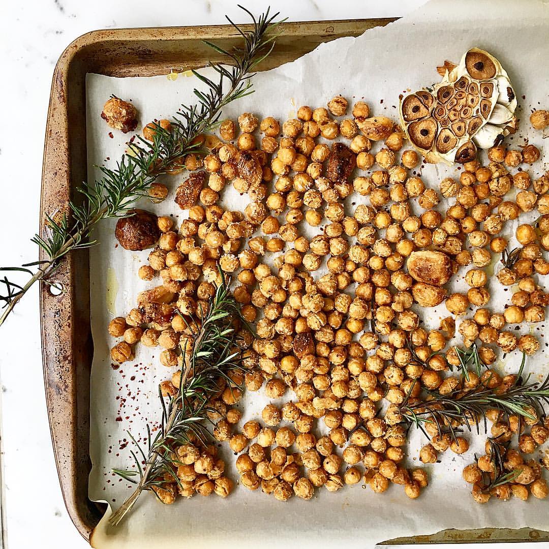Tahini Roasted Chickpeas