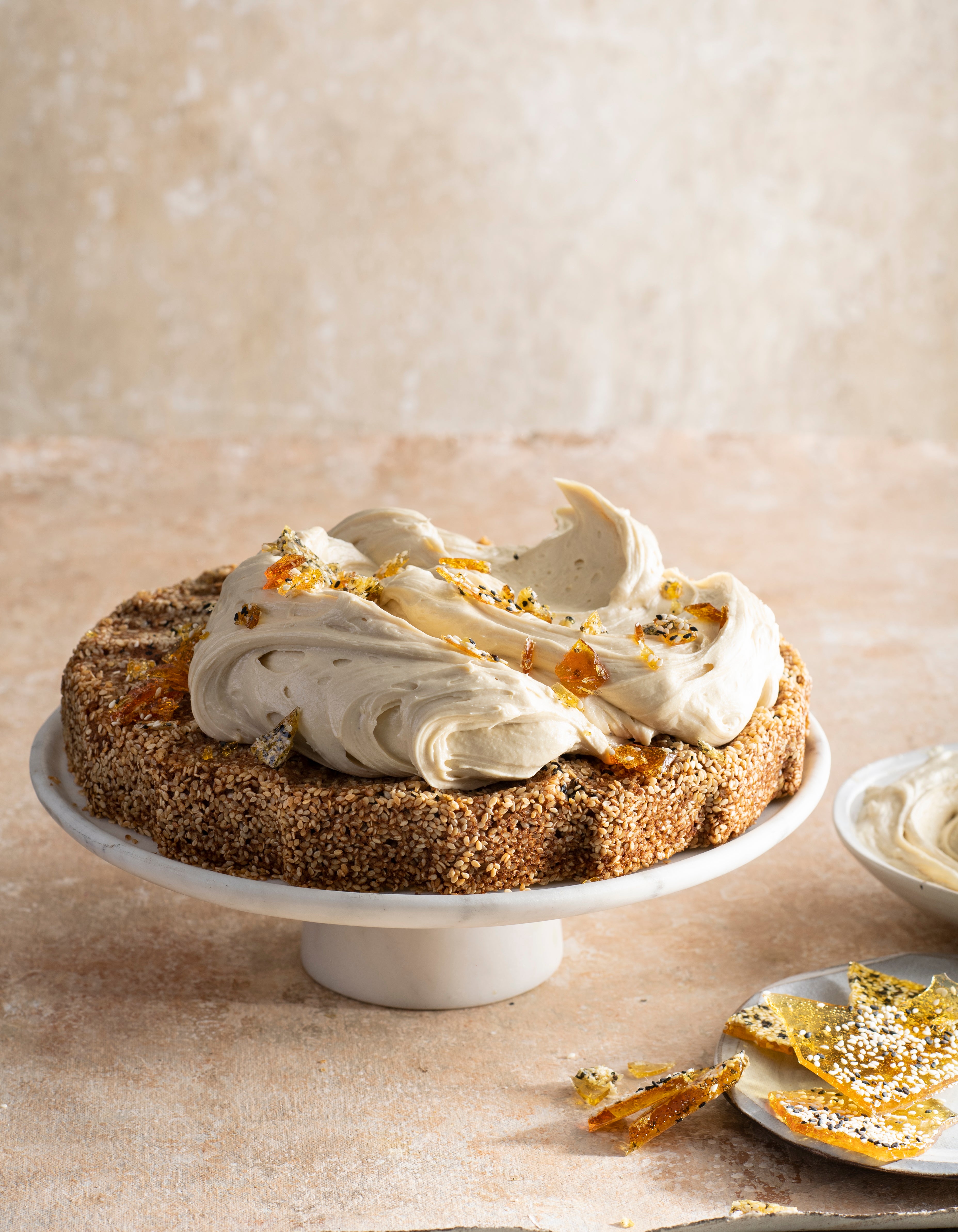 Tahini Carrot Cake with Tahini frosting 