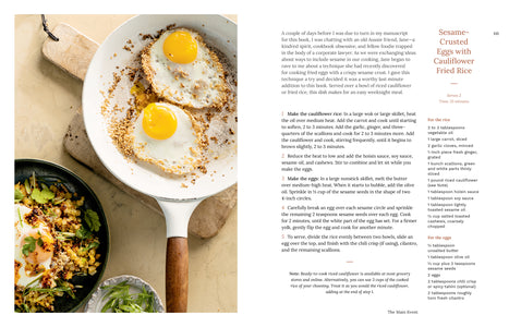 Recipe for Sesame-Crusted Eggs with Cauliflower Fried Rice