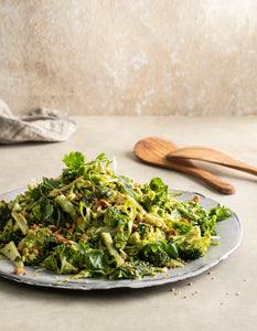 Thai Inspired Tahini Lime Broccoli Salad